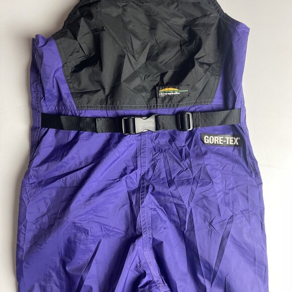 VTG Gore-Tex Bibs snowpants chlorophylle CANADA MADE Men Sz S 90s Purple Retro - Picture 3 of 16